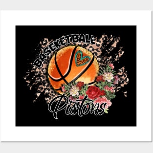 Aesthetic Pattern Pistons Basketball Gifts Vintage Styles Posters and Art